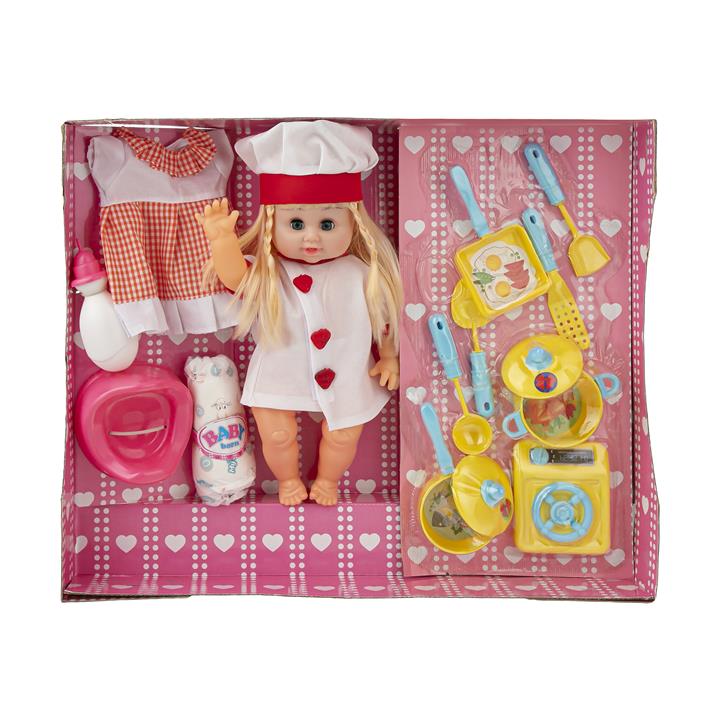 عروسک بیبی بورن طرح سرآشپز مدل MV633-3  ارتفاع 32 سانتی متر Baby Born Master Chef MV633-3 Doll 32 CM height